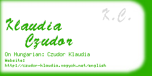 klaudia czudor business card